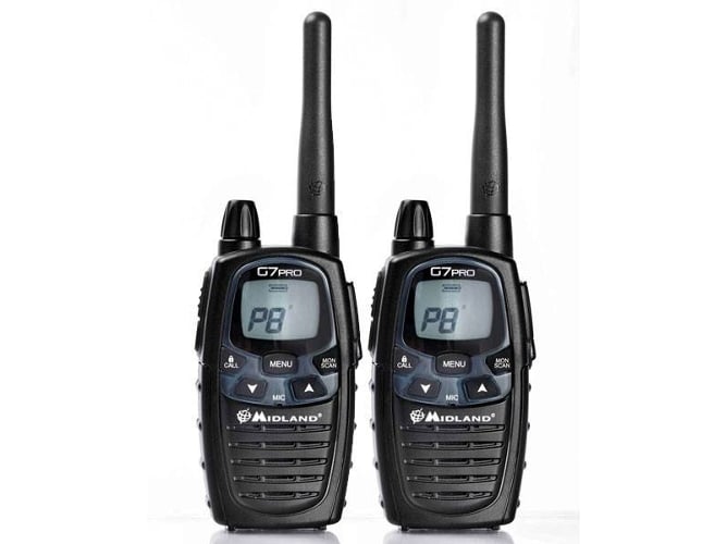 Walkie-talkie MIDLAND G7 PRO C1090.6 (8 Canales - 10 Km - Hasta 3h de autonomía - Negro)