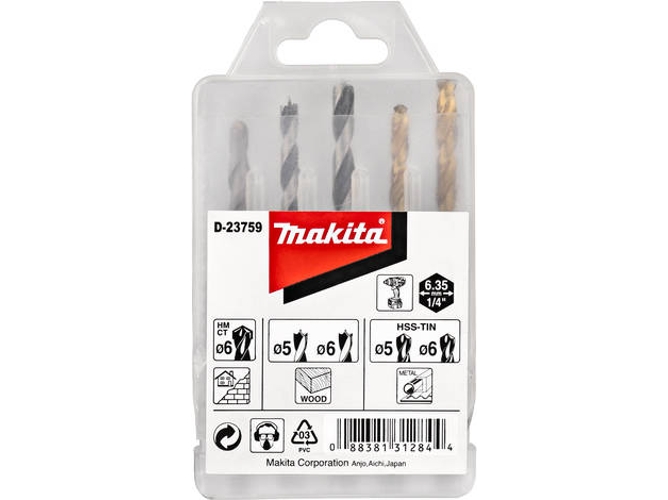 Juego de Brocas MAKITA D-23759 (5 Piezas)
