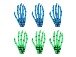 Vlrla-6 Pcs Scary Halloween Hands Bone Cabelo Clips