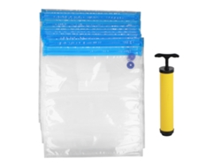 Juego de 10 bolsas de almacenamiento al vacío para filamento de impresora 3D con bomba manual y clips de cierre.