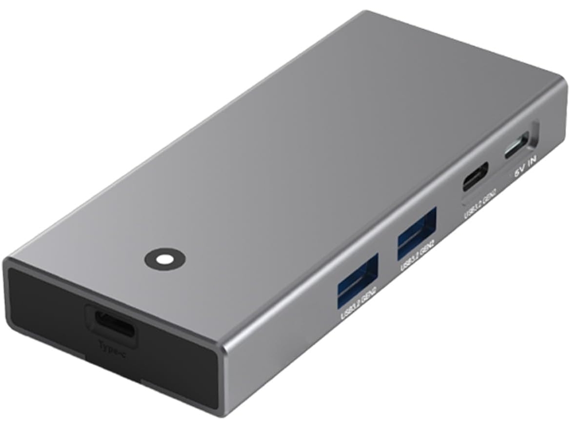 Estación De Acoplamiento De Aluminio Tipo C, 4k 60hz, Compatible Con Hdmi 2.0, Usb 10