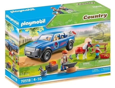 PLAYMOBIL Country: Herrador con Pickup (Edad Minima: 4 años - 51 piezas)