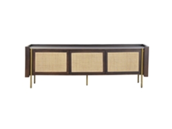 Mueble Tv Mango Fibra Marron Oscuro 160x40x55cm