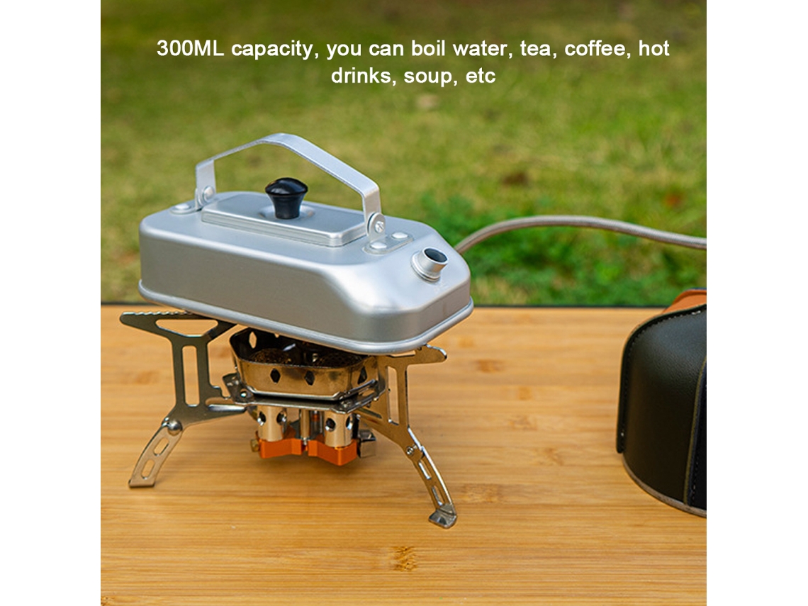 Hervidor De Camping Ligero Y Portátil De Aluminio De 300 Ml Para Té Y Café Con Asa, Ideal Para Acampar, Hacer Senderismo, Picnics, Pescar Y Mochilear.