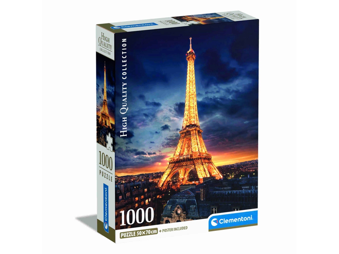 Puzzle CLEMENTONI High Quality Collection Torre Eiffel (1000 Piezas - Edad Mínima: 14 años)