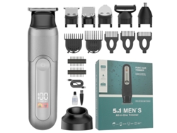 Aparador 5 Em 1 Para Groína E Barba,à Prova D'água Com Luz Led, Uso Seco/molhado Prata Hexinyigjly