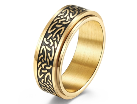 Anillo Giratorio De Acero Inoxidable - Oro - 9 Anillo Giratorio De Acero Inoxidable - Oro - 9 JEIIBRZUI