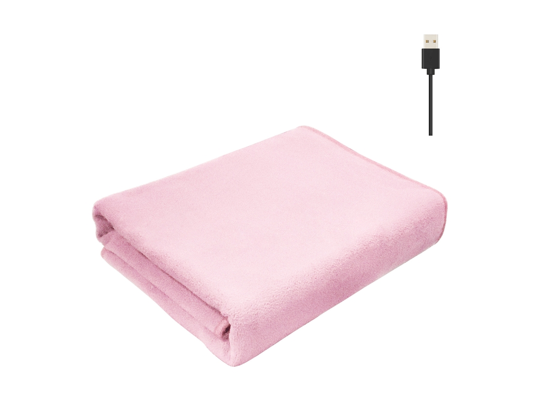 Manta eléctrica USB de franela acanalada suave con calefacción multicolor para sofá cama, sala de estar y Navidad.