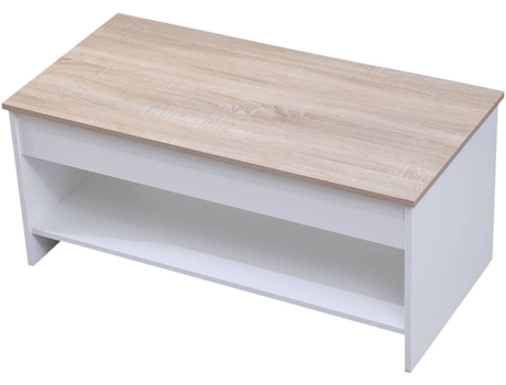 Mesa de Centro HAPPY GARDEN Hedda (Blanco - Aglomerado y melamina - 100 x 50 x 58 cm)