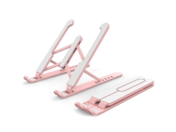 Soporte Ajustable Para Portátil/tableta Con 6 Niveles De Altura, Plegable, De Aluminio, Portátil, Para Tabletas De 17 Pulgadas, Acabado En Oro Rosa.
