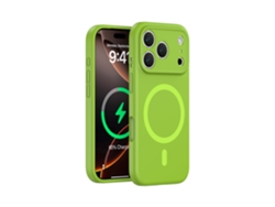 (amarillo Verdoso, Iphone 17) Funda De Silicona Líquida Para Iphone, Fuerte Fijación Magnética, Protección De Cobertura Total, Diseño Sencillo.