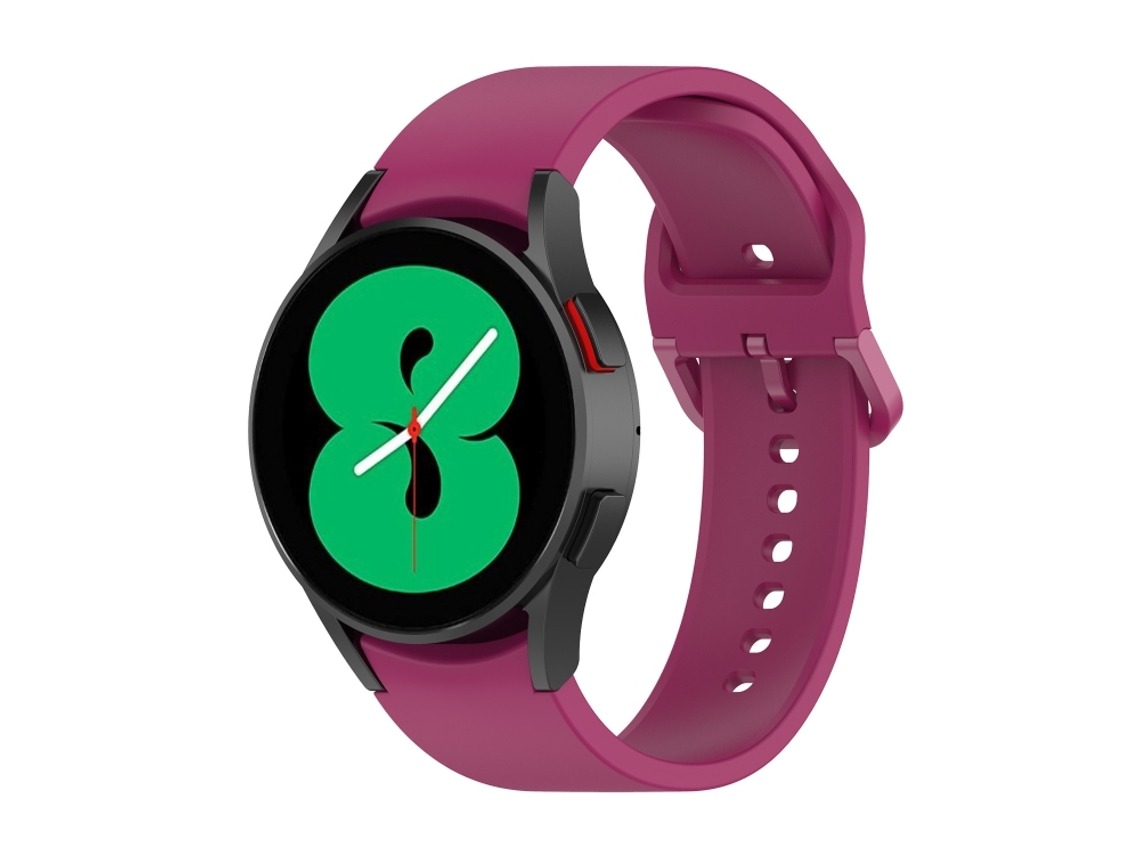 Bracelete Para Samsung Galaxy Watch 5 (40mm) - Silicone Tamanho S - Vermelho Vinho