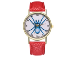 Reloj De Cuarzo Con Patrón De Insectos Moderno Unisex Casual Regalo (rojo)