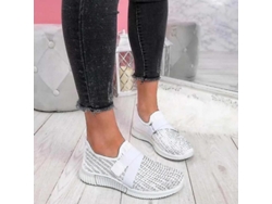 2026-zapatos Slip-on Mujer Con Suela Ortopédica Zapatillas Moda Plataforma Sneakers Para Caminar Negro Kxr 37 Blanco