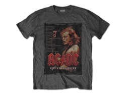 Camiseta ROCK OFF Ac/Dc - Donington Set Gris (Talla: S)