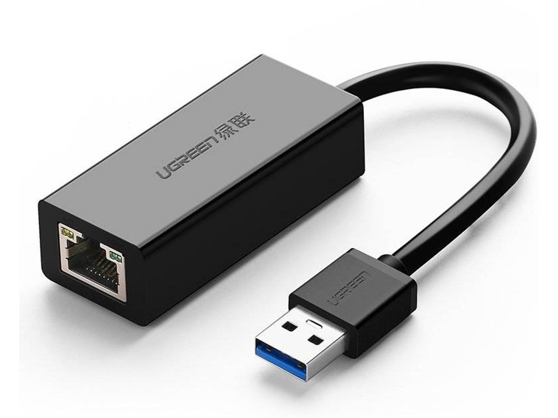Adaptador UGREEN (USB, Ethernet - Negro)