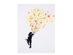 Árbol de firmas de invitados a la boda en lienzo