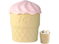 Cubitera con forma de helado para hacer pequeños trozos de hielo para bebidas, vino, cerveza, whisky y más (rosa)