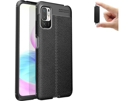 Carcasa y Soporte Xiaomi Redmi Note 10 5G Rugged Leather Negro