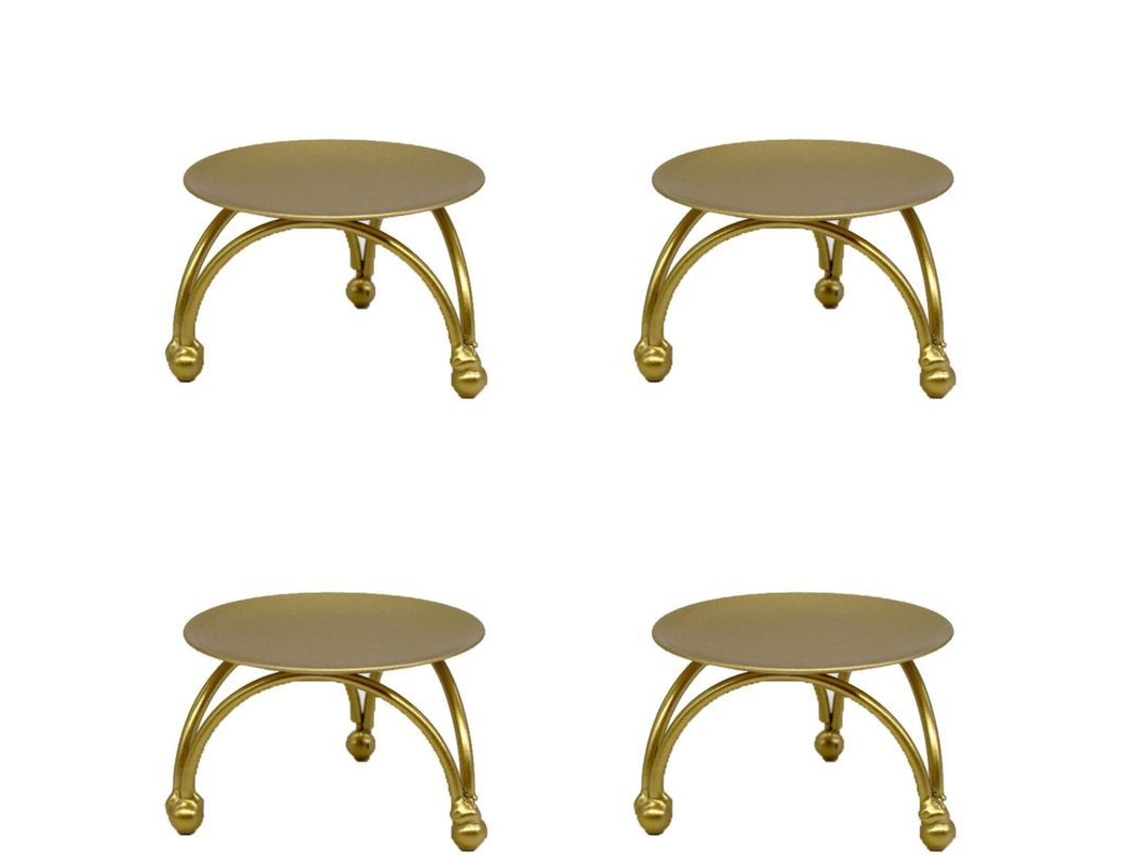 2026-soportes De Velas De Hierro Dorados Linjou 4 Piezas Para Velas De Pilar Y Velas Delgadas Decorativos