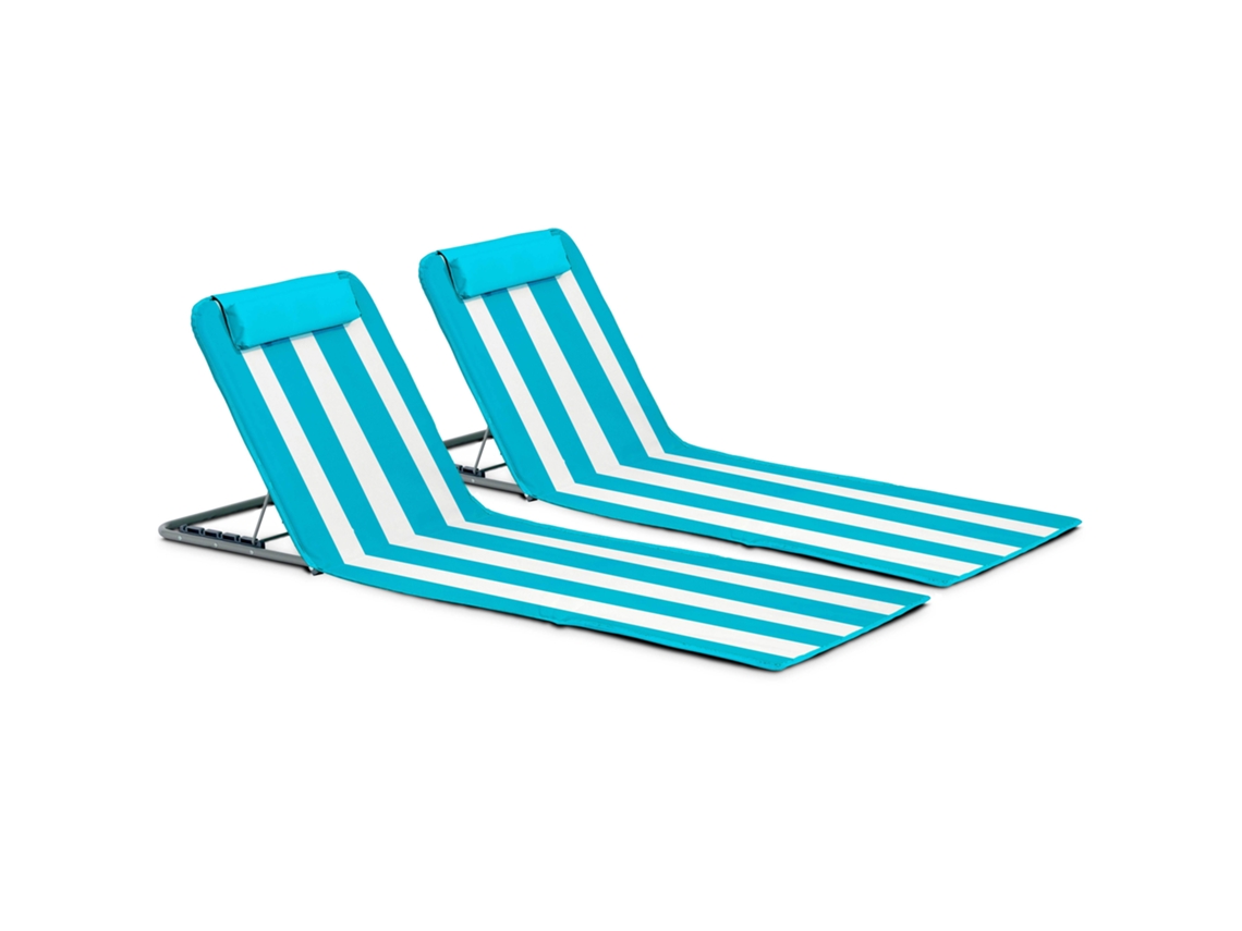 Lote De 2 Plage Pliants Matelas, Inclinables 5 Posiciones Oviala