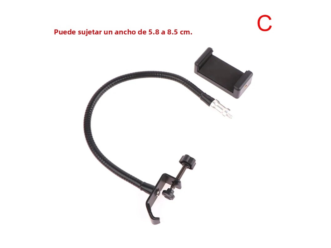 Soporte de micrófono flexible con cuello de pato y pinza de mesa, ideal para estudios de radiodifusión y grabación. Mdug (c)