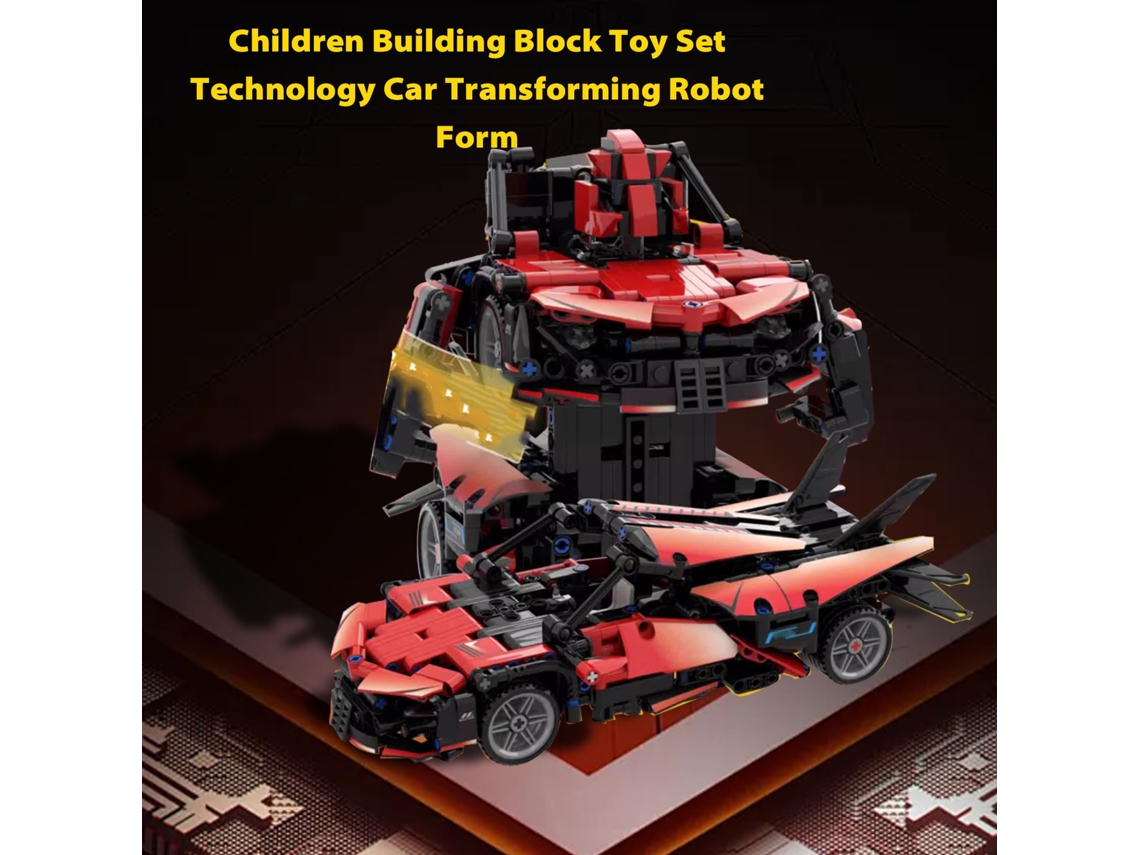 2026-juguete De Bloques De Construcción Para Niños Coche Transformable En Robot Conjunto De Montaje Tecnológico