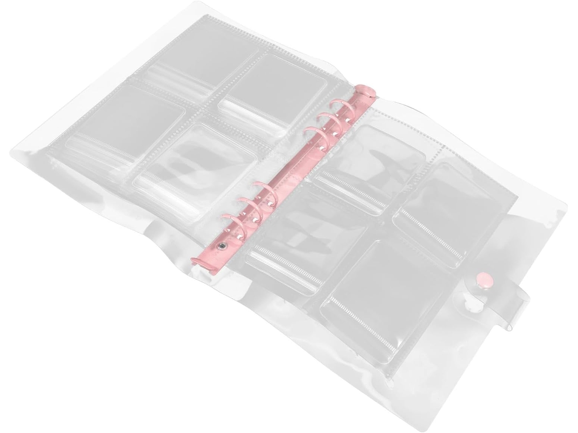 Álbum Compacto Pvc Guardar Joyas Funda Autoadhesiva Práctico Organizador Viaje 1 Juego Bolsitas Transparentes