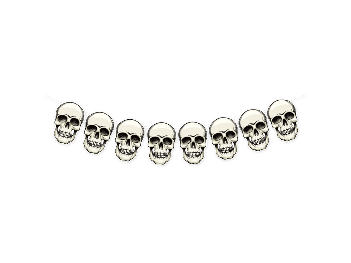 Suministros para fiestas de Halloween Banner de calavera de Halloween Chennnls