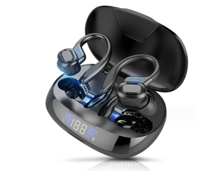 Auriculares Tws Sin Mandos Touch Led AUJEZON Tela Bluetooth con Cancelación de Ruido Negro