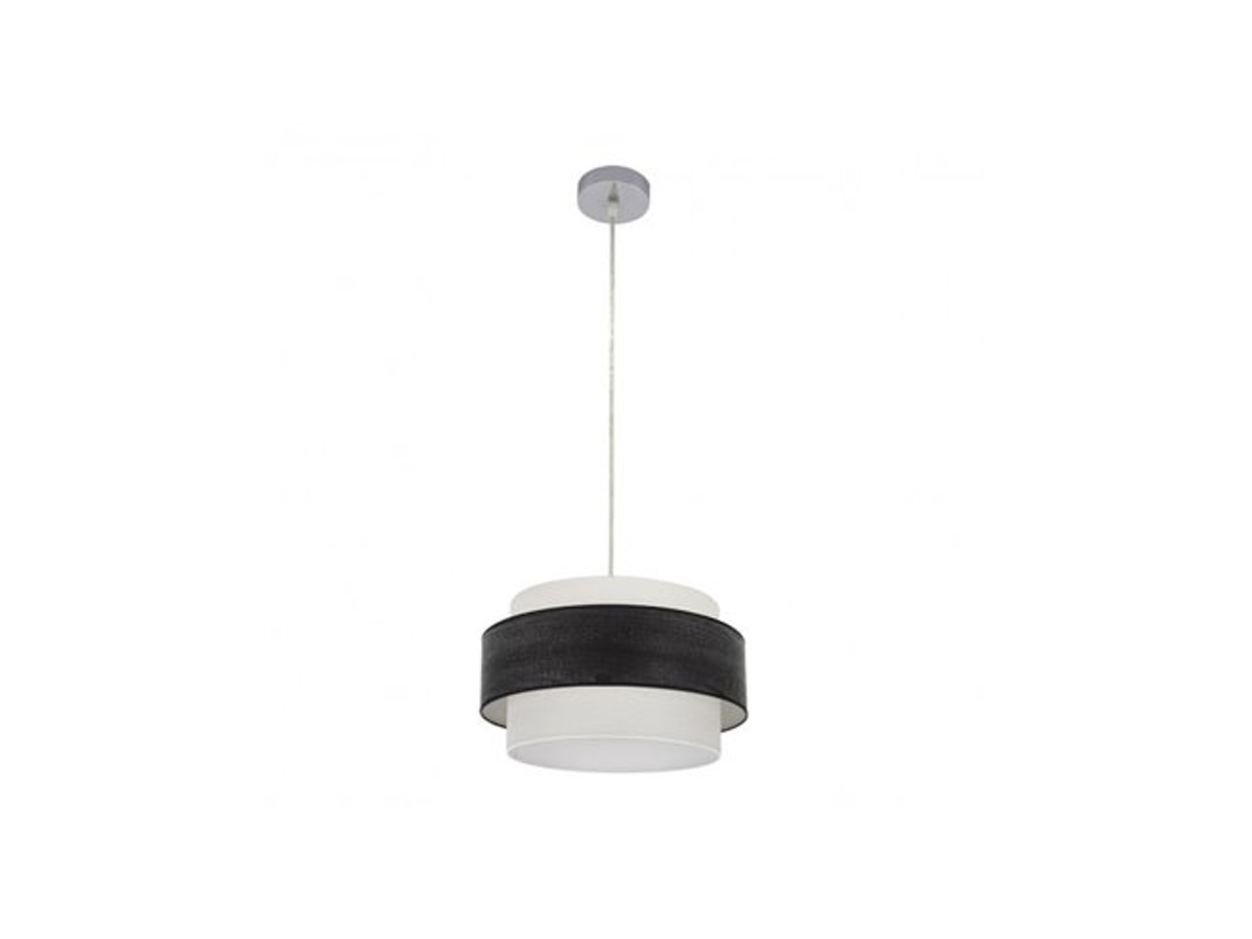 Lámpara colgante Myriam 1xe27 Cromo/Madera negra Regx40x40 Cm Fabrilamp