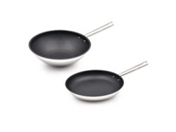 Sartén + Wok Antiadherentes CELAR Inox (28 cm - Apto para Inducción)