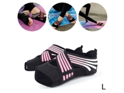 Meias De Yoga Feminino Dedos Separados Sapatos Pilates Fitness Com Tirantes Cruzados Anti-derrapante Indoor