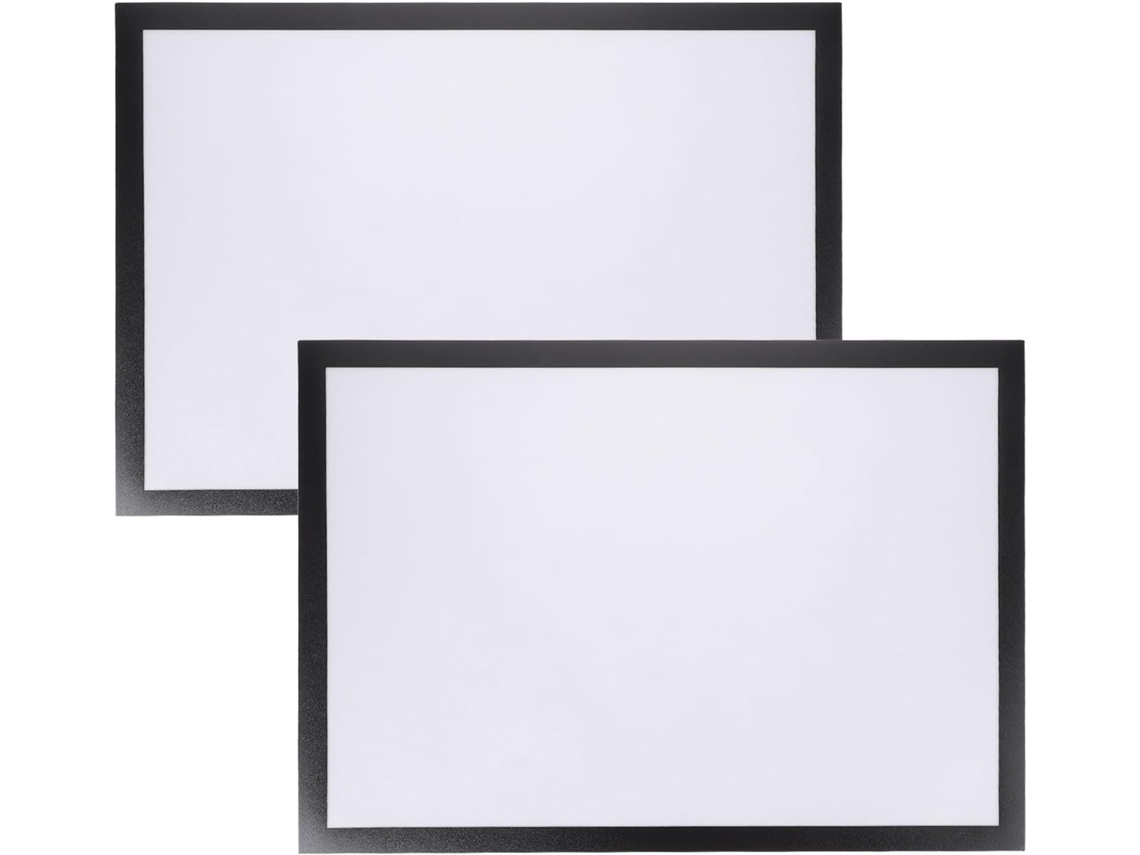 Juego 2 Marcos Fotos Magnéticos Autoadhesivos Plástico Negro Exhibir Pinturas Diamantes Decorar Paredes