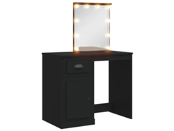 Tocador con luces LED 90x42x132,5 cm Negro MAISON EXCLUSIVE