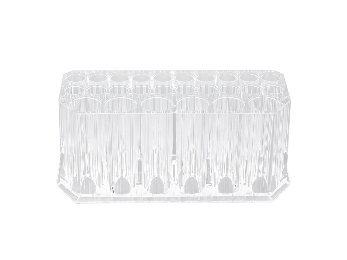 Kkml-porta Brochas De Maquillaje De Acrílico 26 Huecos Diseño Cuadrado Almacenamiento Transparente Capacidad Grande