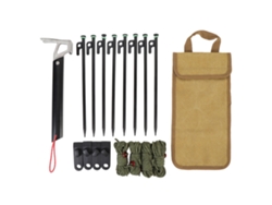 Estacas De Camping De 30 Cm Con Vientos De 4 Mm, Martillo Y Bolsa Para Tiendas De Campaña, Mochileros Y Uso Al Aire Libre.