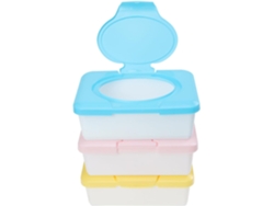 Caja Portátil De Plástico Para Toallitas Húmedas De Bebé Con Tapa, Paquete De 3, Fácil De Limpiar
