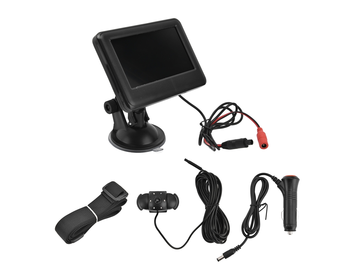 Espejo Retrovisor Para Bebé Ajustable Y Seguro De 4,3 Pulgadas Con Visión Clara De 120°. No Requiere Montaje.