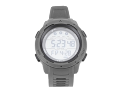 Reloj deportivo digital para hombre, resistente al agua, de caucho gris.