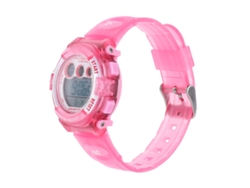 Reloj Deportivo Digital Infantil, Resistente Al Agua, Multifuncional, Transparente, Rosa, Para Niños Y Niñas.