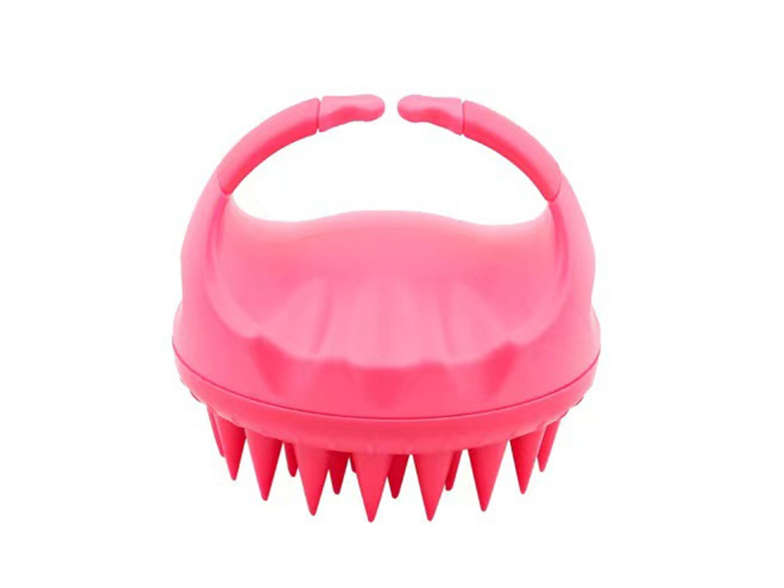 Cepillo Masajeador De Cuero Cabelludo De Silicona Suave Para El Crecimiento Del Cabello Y La Eliminación De La Caspa (rosa)