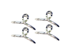 4 piezas de accesorios para el cabello, 11 cm, pinza para el cabello con diseño de tiburón de metal y plástico simple y grande