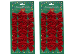 Lazos para árboles de Navidad, lazos de corbata, lazos de regalo para manualidades, lazos de corona para decoración de regalo, estilo 1 RNEMITERY