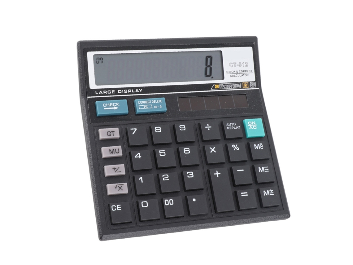 Calculadora Científica Solar De 12 Bits De Pantalla Grande Y Datos Precisos Luz Dourada