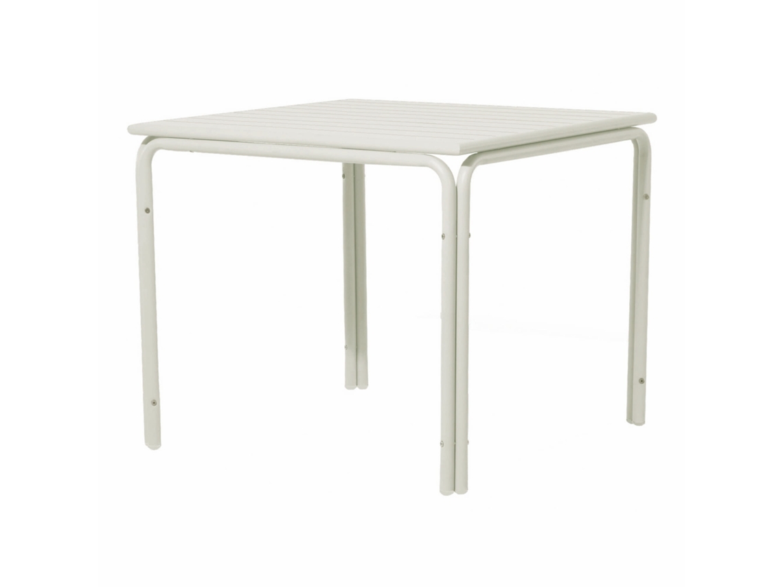 Mesa Cuadrada Exterior 70x70 Blanco Alegria Garbar