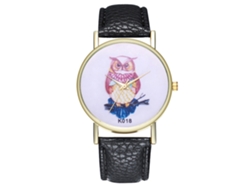 Reloj De Pulsera De Aleación Analógico De Cuarzo Con Dial Redondo Para Pareja Negro