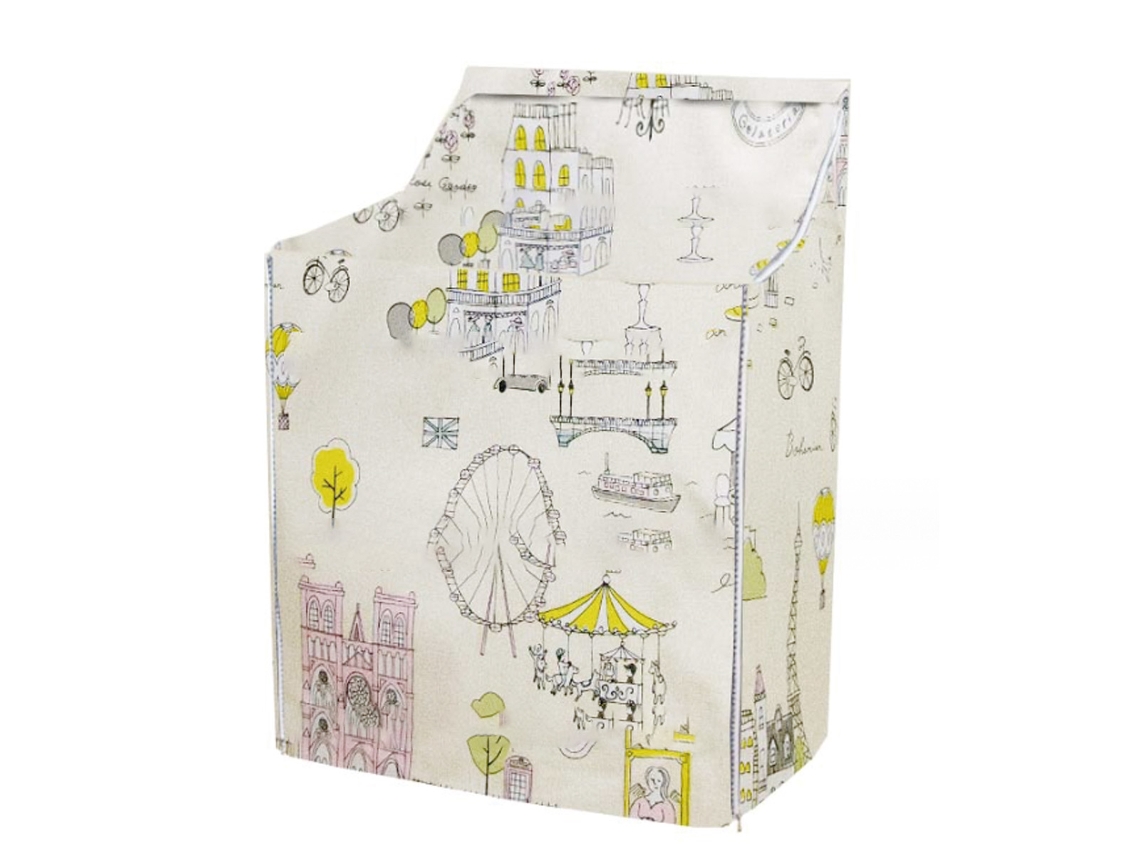 KOFIHETY Cubierta para Lavadora Externa, Funda para Lavadora o Secadora Superior o Frontal con Cremallera 29" x 28" x 40" (Diseño de Dibujos Animados)