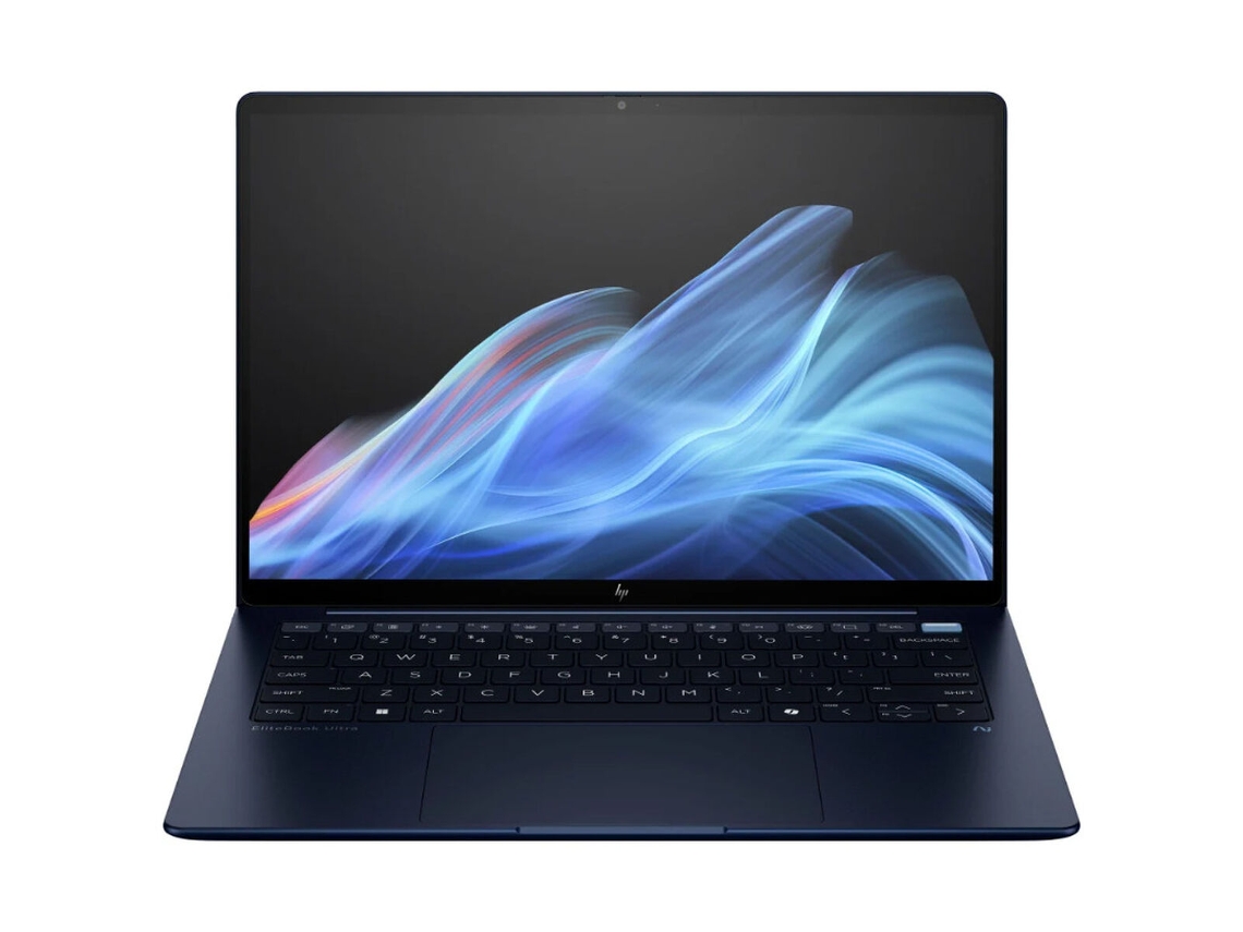 Portátil HP B9zw8et (azul, SSD de 512 GB, 14" y 32 GB de RAM, QWERTY estadounidense, Intel Core Ultra 5)