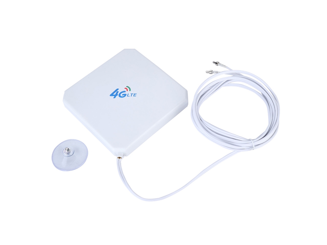 Antena 3g/4g, Enrutamiento Inalámbrico De 35 Dbi Con Conectores Ts9 Duales, Cable De 2 M.